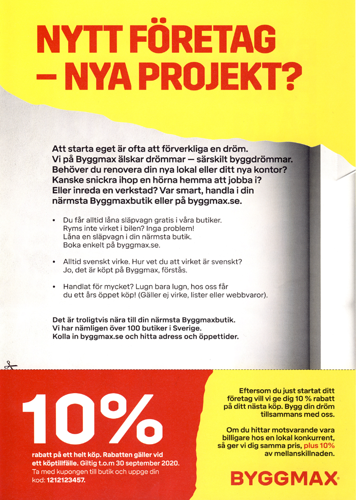 Byggmax Gotland BYGGMAX - 10 % Rabatt